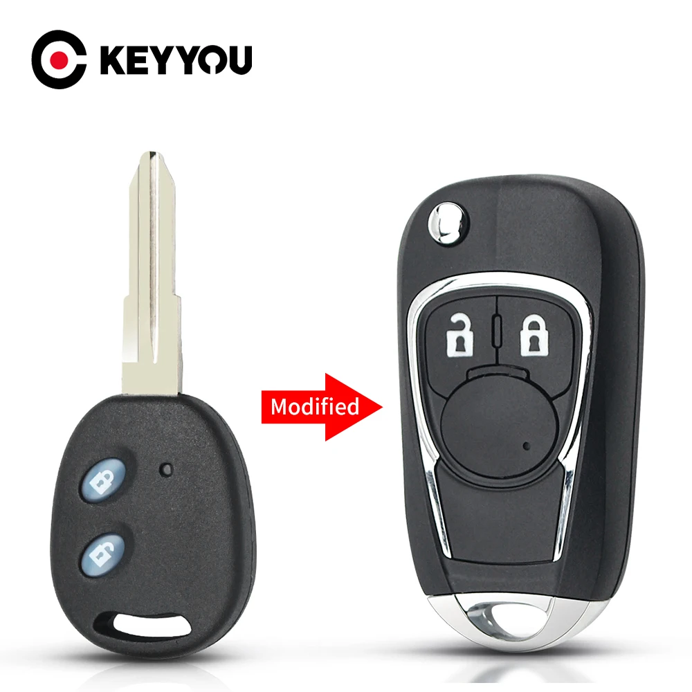 2 Buttons Modified Flid Key Shell For Chevrolet Aveo Spark Love Epica Sail Folding Remote Car Key Case