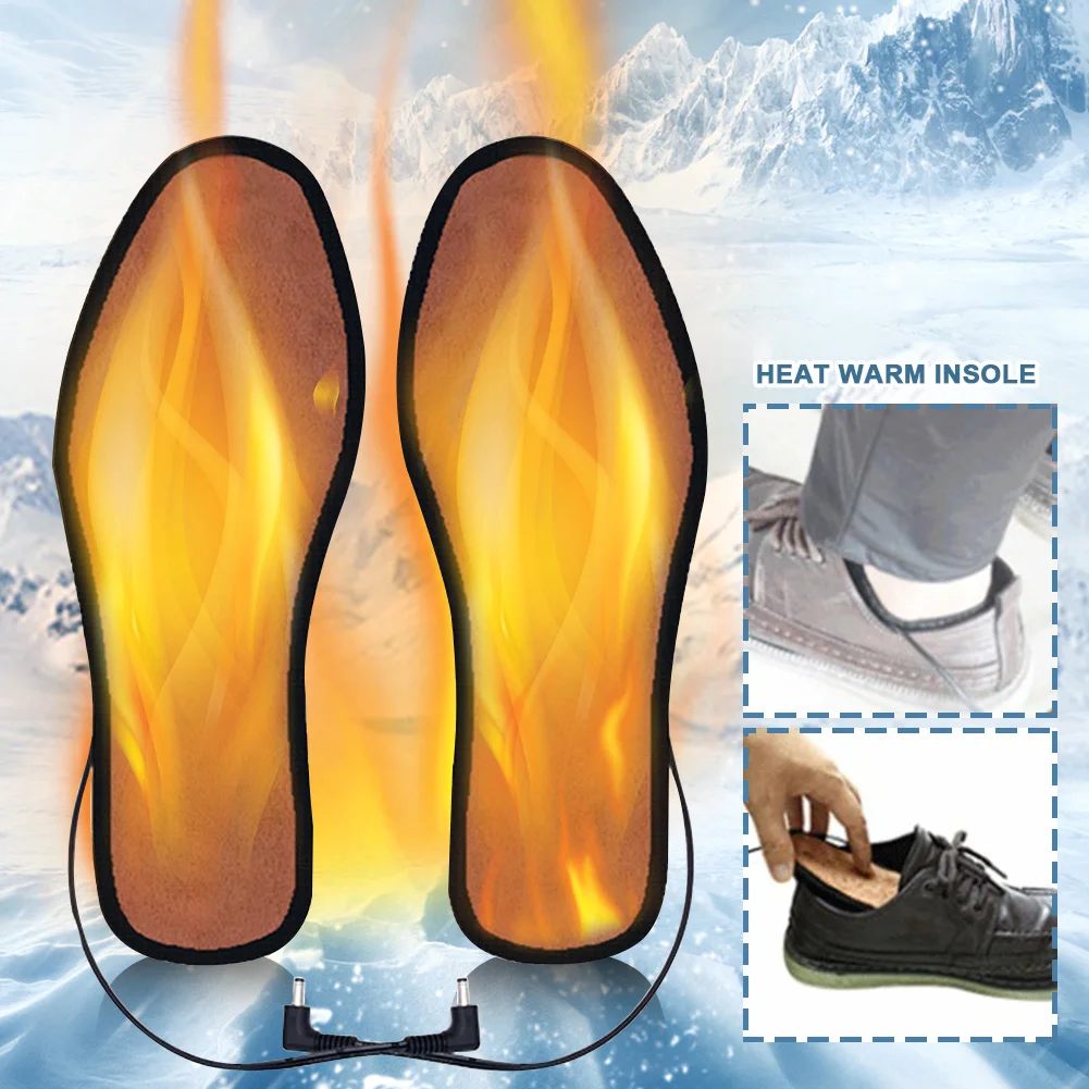 

Winter Foot Pads Washable Heating Insole Unisex USB Powered Electric Insert Comfortable Keep Warm Boots Insoles Carbon Fiber