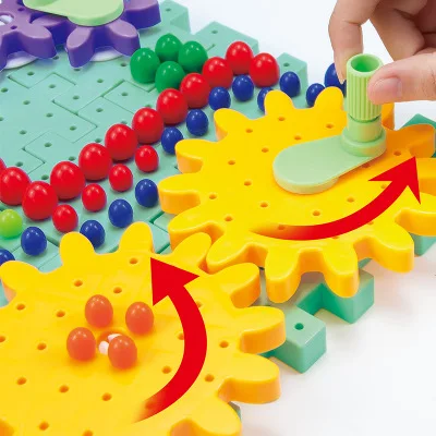 168-368 PCS Children's Plastic Building Blocks Toys Gear Blocks Toy Kids DIY Creative Educational Toy for Children Birthday Gift