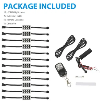 

DC 12V 6SMD Light Neon Under Glow Strip Kit Atmosphere Lamp Motorcycle