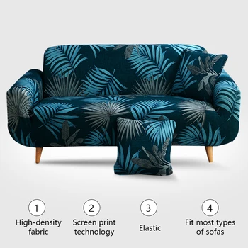 

Monstera Leaf Anti-Slip Elastic Stretch Slipcover Decor Furniture Plant Leaves Protector Couch Cover Sofa Covers 1/2/3/4 Seate