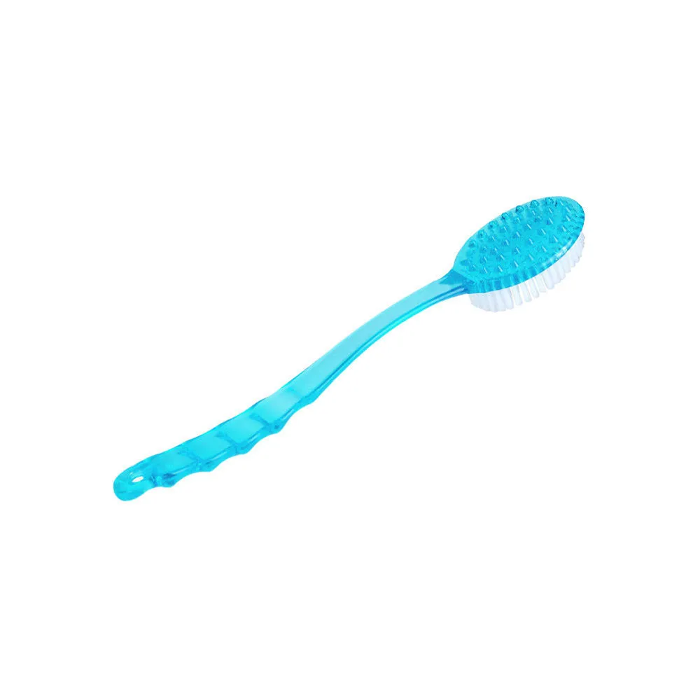 Новая практичная щетка для ванны Длинная Деревянная Ручка Reach Back Body Shower Bristle скребок для спа моющего инструмента Горячая Распродажа щетка для ванны L* 5 - Цвет: Небесно-голубой