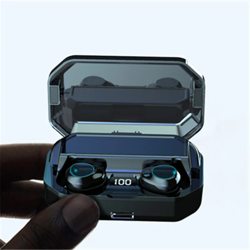 

G03 6000 MAh LED Digital Display Bluetooth Earphone Headphone 6D Surround HD Sound TWS 5.0 Bluetooth Wireless Earphones