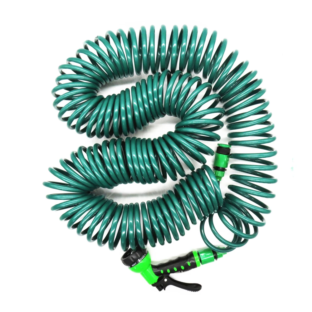 7.5M/15M/30M Retractable Coil Magic Flexible Garden Water Hose Car Cleaning Spring Pipe Plastic Hose Plant Watering W/ Spray Gun garden hose,expandable magic hose,expandable water hose,water hose,expandable hose,plastic hose