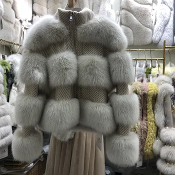

Fur Coat Women's 2020 Winter New Small Fragrant Wind Imitation Fox Fur Jacket Stand-Collar Long-Sleeve Short Jacket Women's Coat