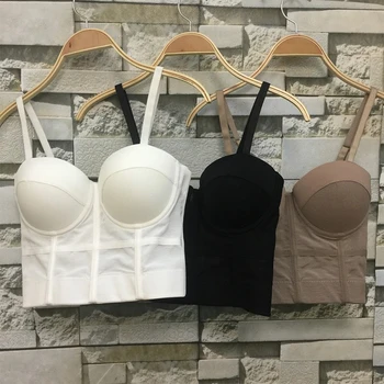 

2020 Fashion Mesh Bralet Women's Corset Bustier Bra Night Club Party Cropped Tube top Plus Size