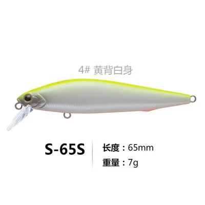 Fishing Lure hard bait minnow 80mm 10g 65mm 7g sinking long casting shovel Red-tailed squid yindao - Цвет: 004