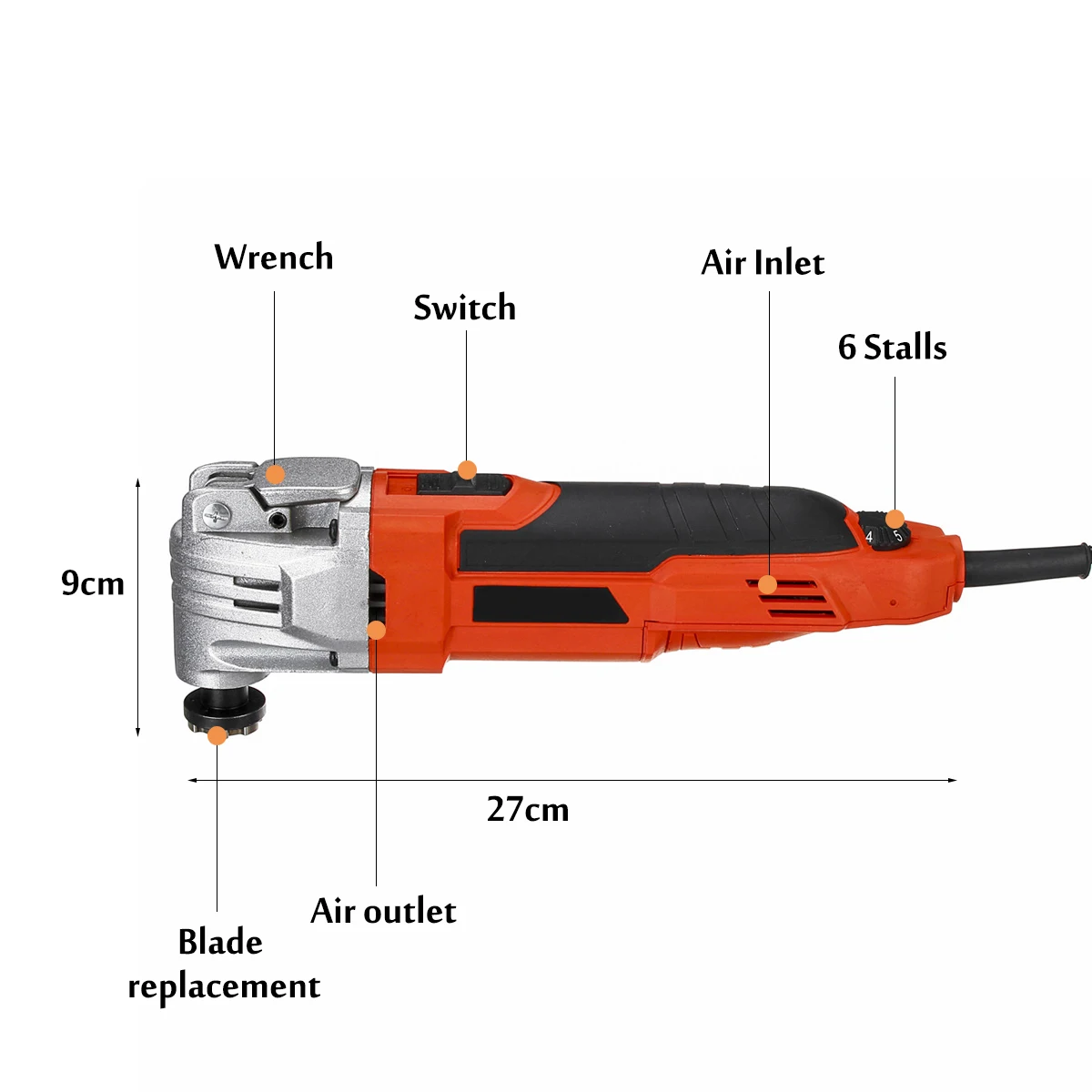 Drillpro Электрический Триммер 20 Вт 220 В 6 переменная скорость качели набор инструментов для резки Осциллирующий мультиинструмент электрическая пила