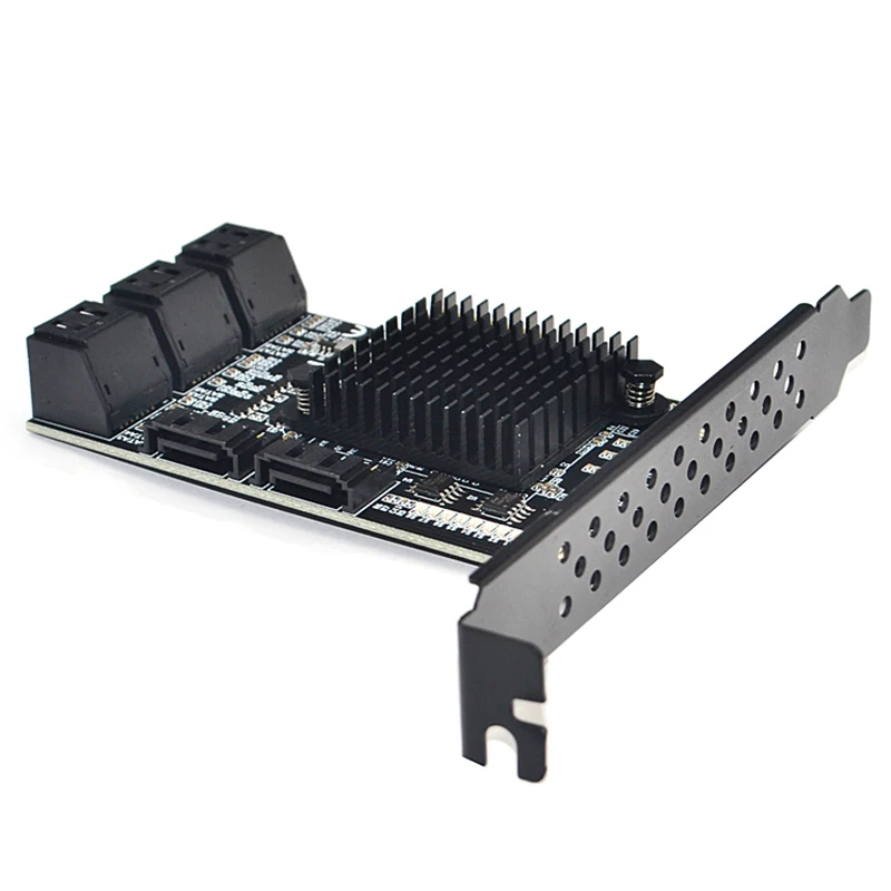 Moligh кукла Pci-E Sata 3,0 карты расширения 8-Порты и разъёмы 6G Ssd HDD Ipfs добыча стояк карты расширения Ipfs жесткого диска(черный