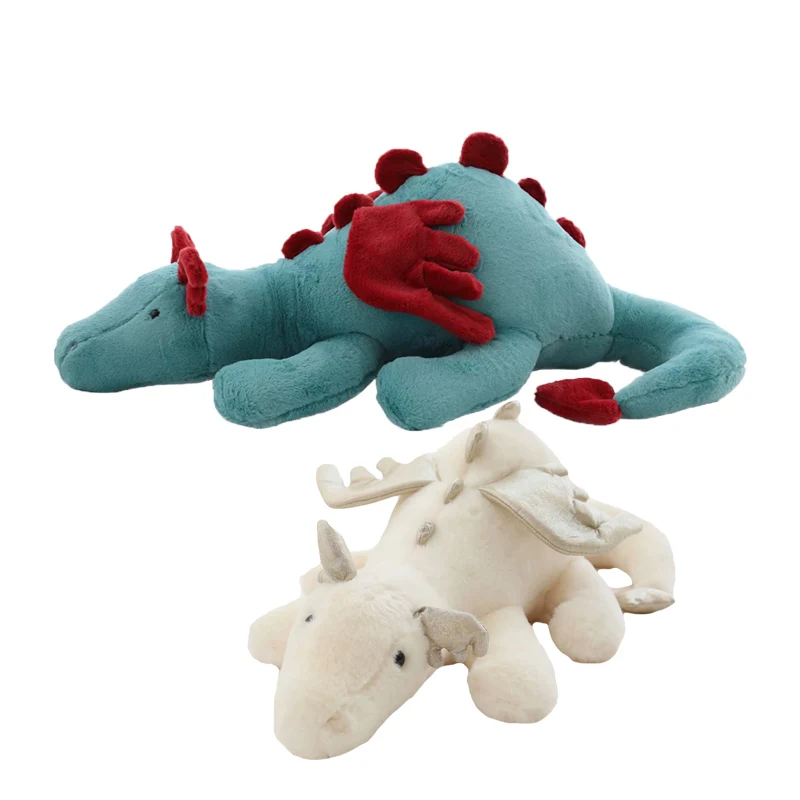 1pc Flying Dragon Plush Toy Green White 