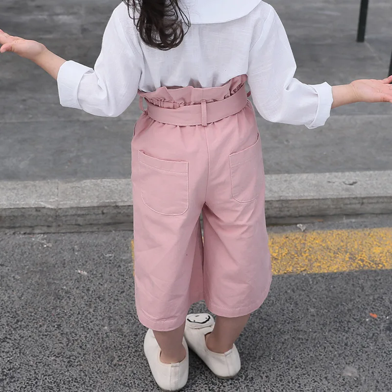Girls Casual Pants Autumn Korean-style Children Loose Pants Princess-Style Children