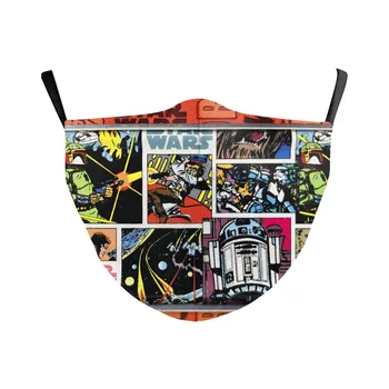 

Face Masks Cartoon Fabric Star War Facial Masks Printed Mask Protective PM2.5 Filter Women Style Adult Washable Mouth Mask