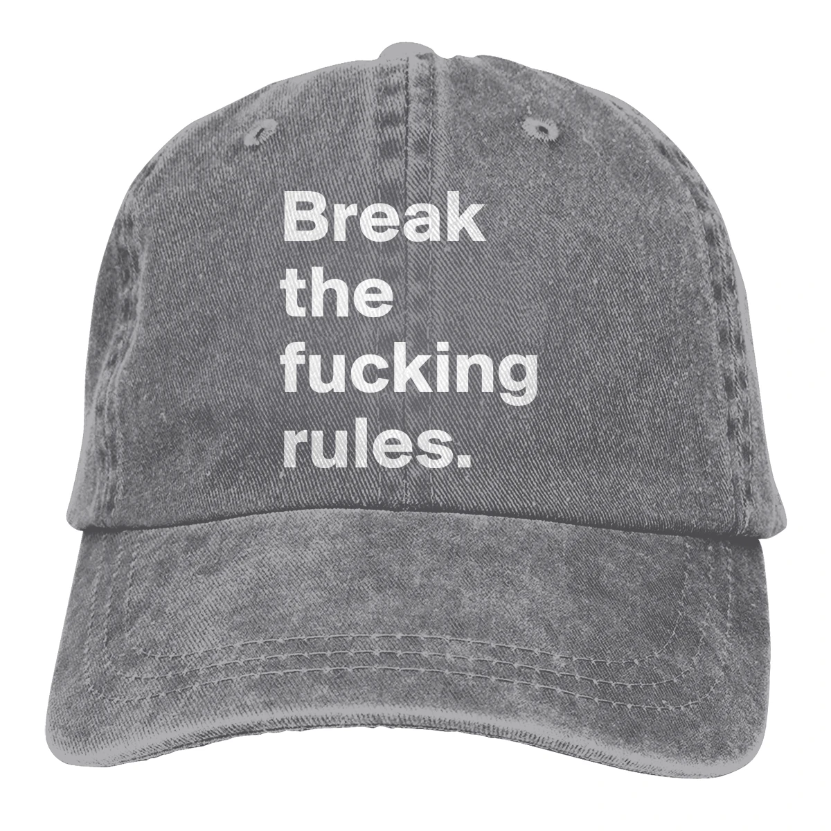 Break The Fxxking Rules Casquette черные унисекс Мужские Женские джинсовые бейсболка с ремешком Регулируемая Кепка для гольфа