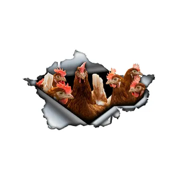 

Hot Creative Car Sticker Brown Chickens Accessories Vinyl Car Styling Cover Scratches Waterproof PVC 13cm X 8cm