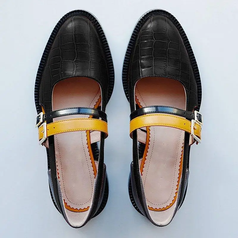 SWYIVY/женские босоножки; сезон лето; коллекция года; винтажные черные женские повседневные туфли с ремешком и пряжкой; обувь на блочном каблуке; женские босоножки; большие размеры 34-43