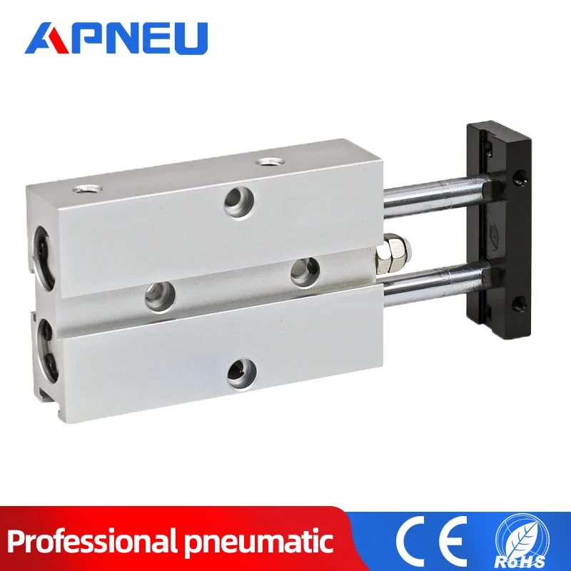 Pneumatic Cylinder 20mm TN Typ Bore 10/15/20/25/30/35/40/45/50/60/70/75/80/90/100/125/150mm Stroke Double Rod Air Cylinder