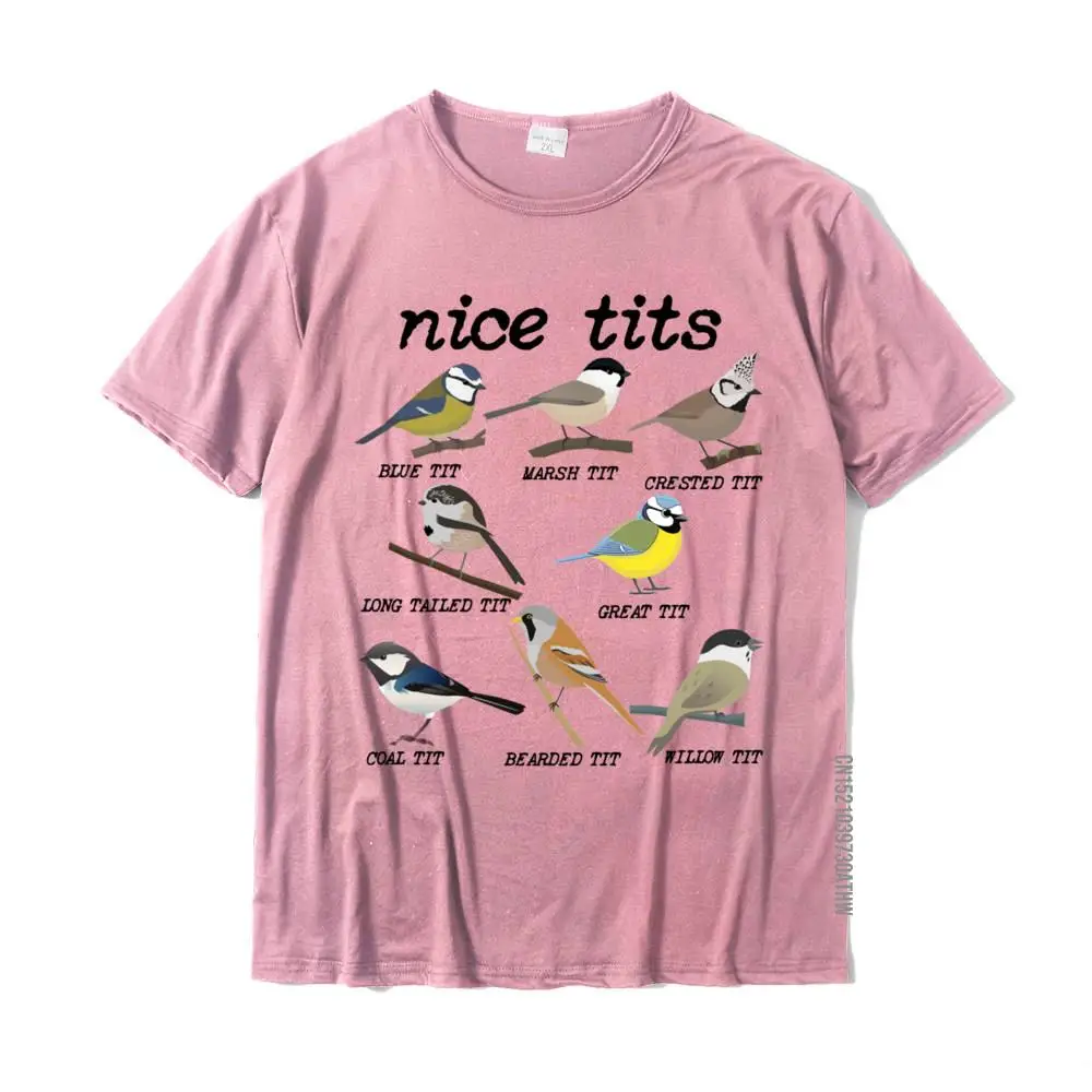 T Shirt cosie Tops Shirts Summer/Autumn Cheap Birthday Short Sleeve 100% Cotton Round Neck Mens T Shirts Birthday Nice Tits Funny Bird Watching Funny Tit Birds Birdwatcher Pullover Hoodie__MZ19526 pink
