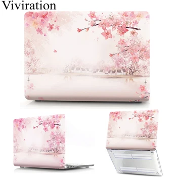 

Cherry Blossoms Laptop PVC Shell Case Cover For Apple MacBook Pro Retina Air 11 12 13 15 Air Pro A1932 A1708 A1707 Women Gift