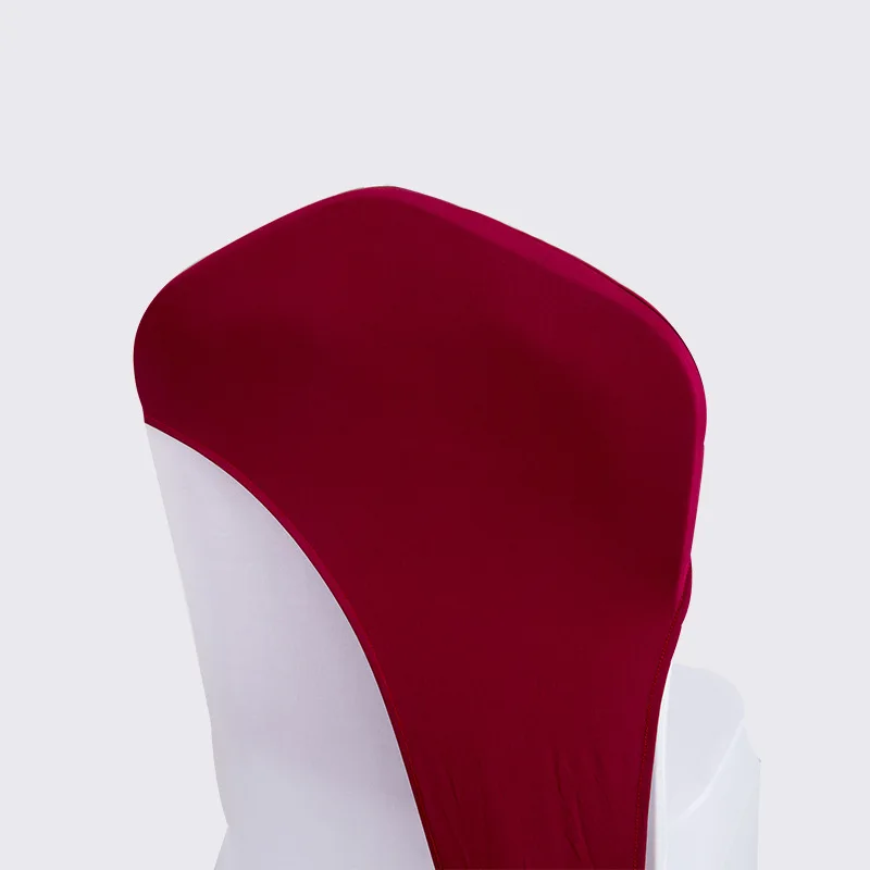 Spandex Chair Cover Solid Color Stretch Chair Cap Hood Elastic Chair Sash Bands For Banquet Event Decoration