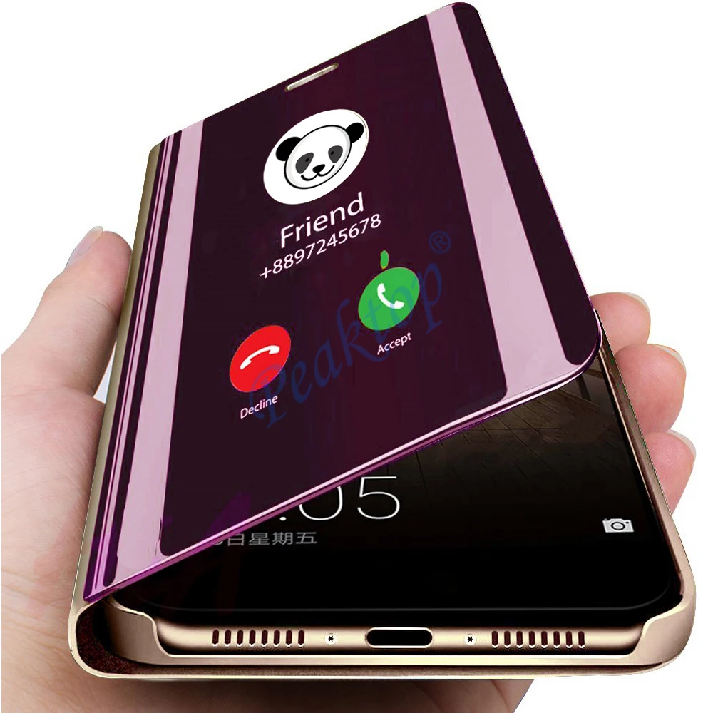 Smart Mirror Phone Case For Samsung Galaxy S10 S9 S8 Plus S10E A6 A8 A7 2018 Note 8 9 A10 A30 A40 A50 A60 A70 M10 M20 M30 Cover | Мобильные