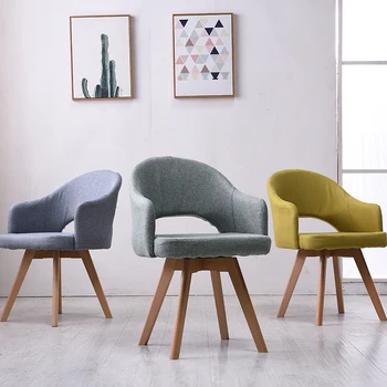 

Modern Scandinavian Style Lazy Dinning Chairs Nordic solid Wood Restaurant Backrest Chair Training Chair Creative Dinning Stools