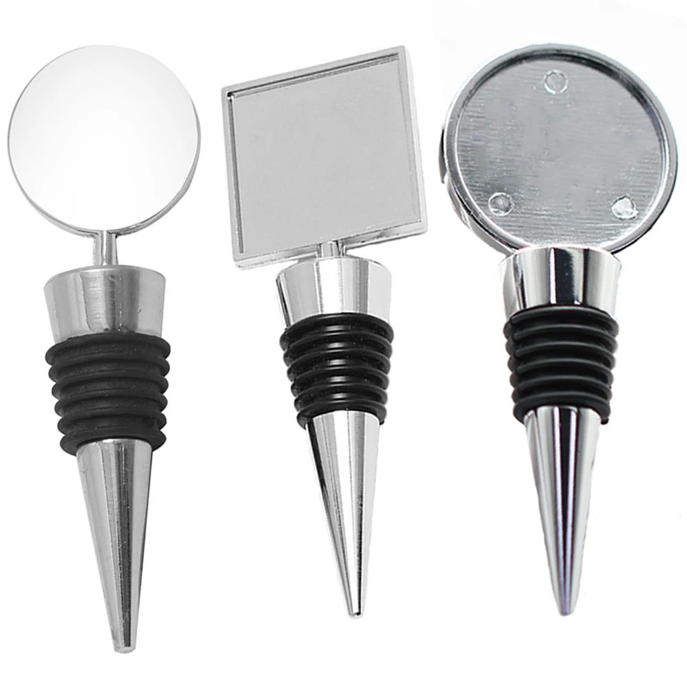 Metal Alloy Wine Bottle Stopper/Opener Base Blank Setting Rhinestones Bar Wedding Tools For DIY Crystal Dome Cabochons Making factory price 50pcs lot new blank beer bottle opener for laser engraving cutting