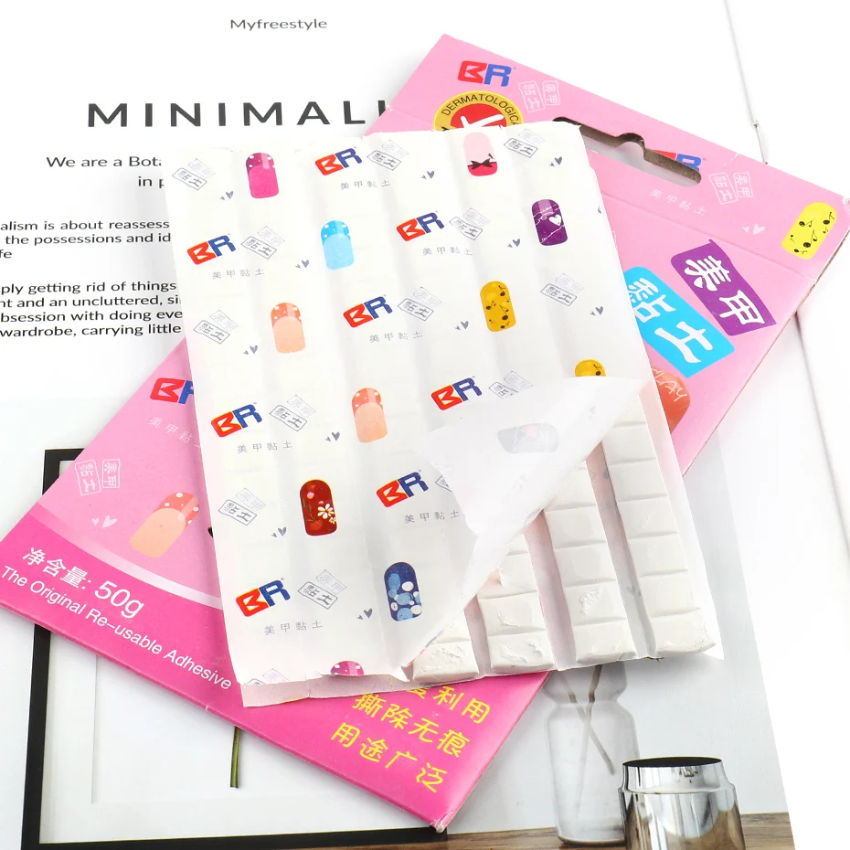 ails Adhesive Glue Clay Removable Reusable Non Toxic Nail Art Tool Sticky Tip Fixator Clay DIY Nail Practice Display (22)