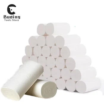 

10 Rolls/Lot Fast Shopping Roll paper Toilet Paper 4 Layers Bathroom Toilet Kitchen Paper Tissue Cleaning Paper Wood Pulp Paper