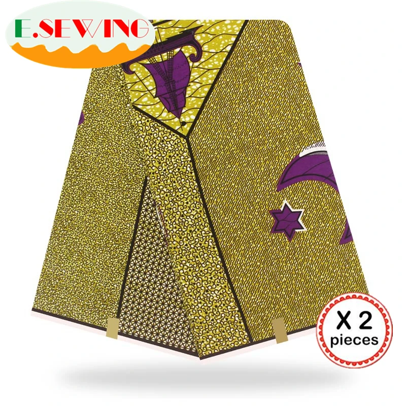 Африканская восковая ткань с принтом Анкара для шитья Анкара африканская ткань 12 ярдов нигерийская хлопковая ткань Гана для платья 90114