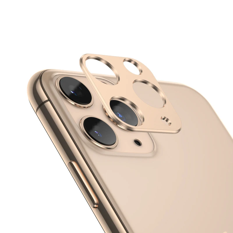 gold Защитная крышка для объективов камеры для iPhone 11 Pro Max, металлическое кольцо-бампер для объектива мобильного телефона, защитный чехол для задней панели смартфона - Цвет: gold
