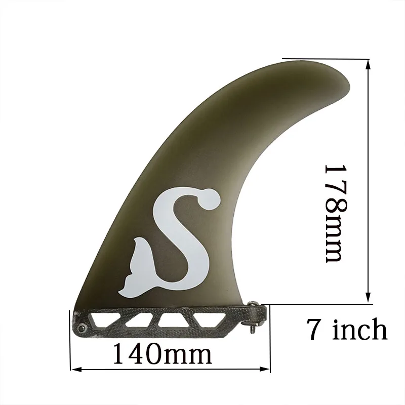 Плавники для серфинга 5-6-7 дюймов весло из стекловолокна доска для серфинга распродажа плавники для серфинга - Цвет: Темно-серый
