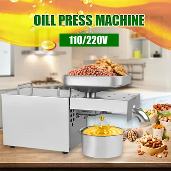 

Oil Press Home/Commercial Stainless Steel Oil Press Machine Automatic Oil Extraction Peanut Coconut Olive Extractor Expeller