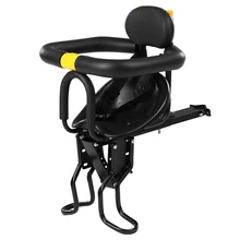 Toddler Bike Seat Kids Child Safety Carrier Front Seat Saddle Cushion with Back Rest Foot Pedals Bike Carrier for Kids(China)