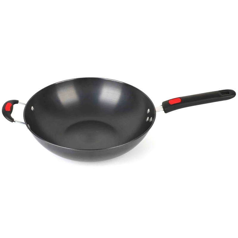 Stainless Wok Non-Paintcoat Gas Nitrogen Wok Stir-Fry King Wok Traditional Round Bottom Wok