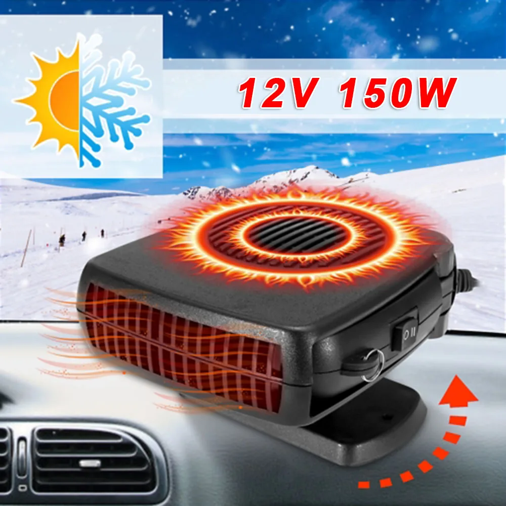 1pc 12V Car Auto Black Adjustable Heater Air Warmer Cigarette Lighter Sockets