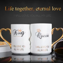 Пара чашки пару творческое направление в Корейском стиле кружки личности воды чашки керамические чашки брак и дать подарки на день рождения