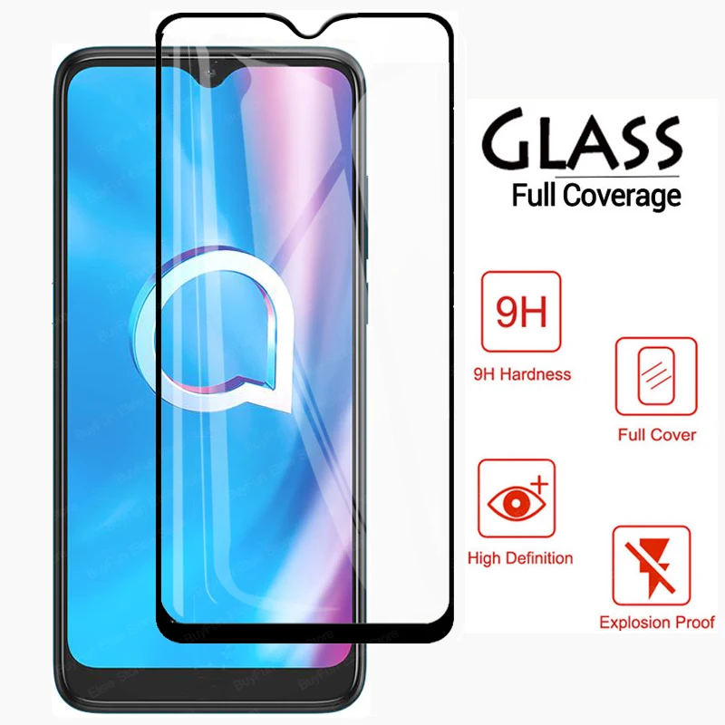 9H закаленное стекло для alcatel 1se 2020 полное покрытие Защитная пленка экрана 1 s s1 2021
