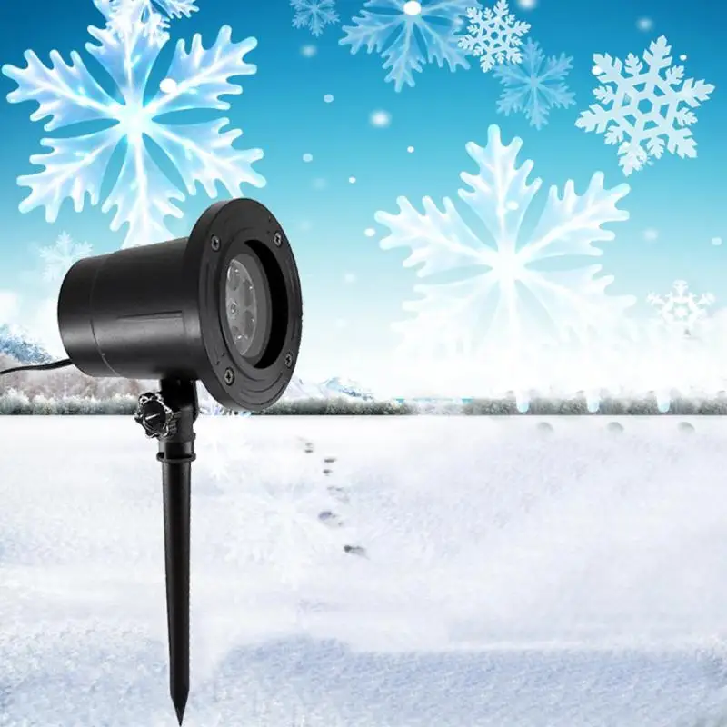 300*100*100 mm Waterproof LED Dynamic Snowflake Effect Christmas Lights Outdoor Projector Lamp Garden Moving Xmas Stage Light
