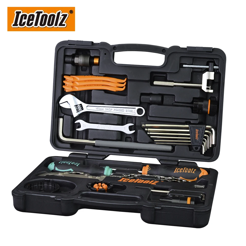 Набор инструментов для ремонта велосипедов IceToolz 82F4 многофункциональная коробка