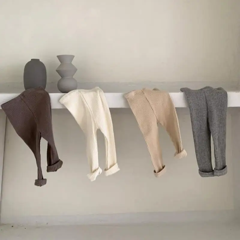 Baby Trousers Spring Autumn Solid Pants New Infant Leggings Boys Elasticity Pp Pants Toddler Girls Casual baby trousers baby leggings