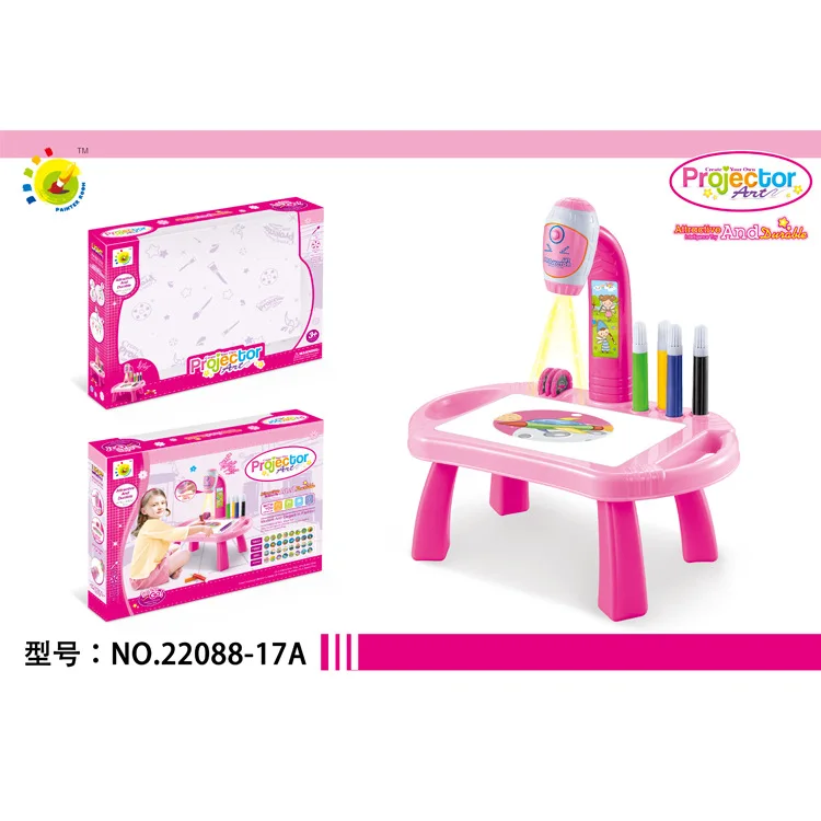 Детские Обучающие умные Игрушки для раннего образования, обучающая машина, доска для рисования, кисти, проекция, нарисованная машина, Наборы игрушек для студентов