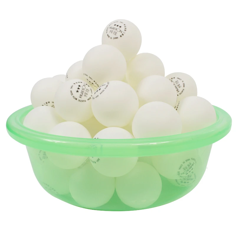Huieson 50pcsbag ABS Plastic Table Tennis Ball 40+mm 3 Star New Material Ping Pong Balls for Table Tennis Club Training (9)