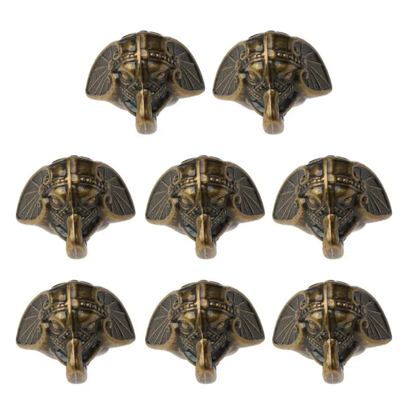 

8Pcs Plastic Elephant Vintage Jewelry Chest Box Wooden Case Feet Leg Protector