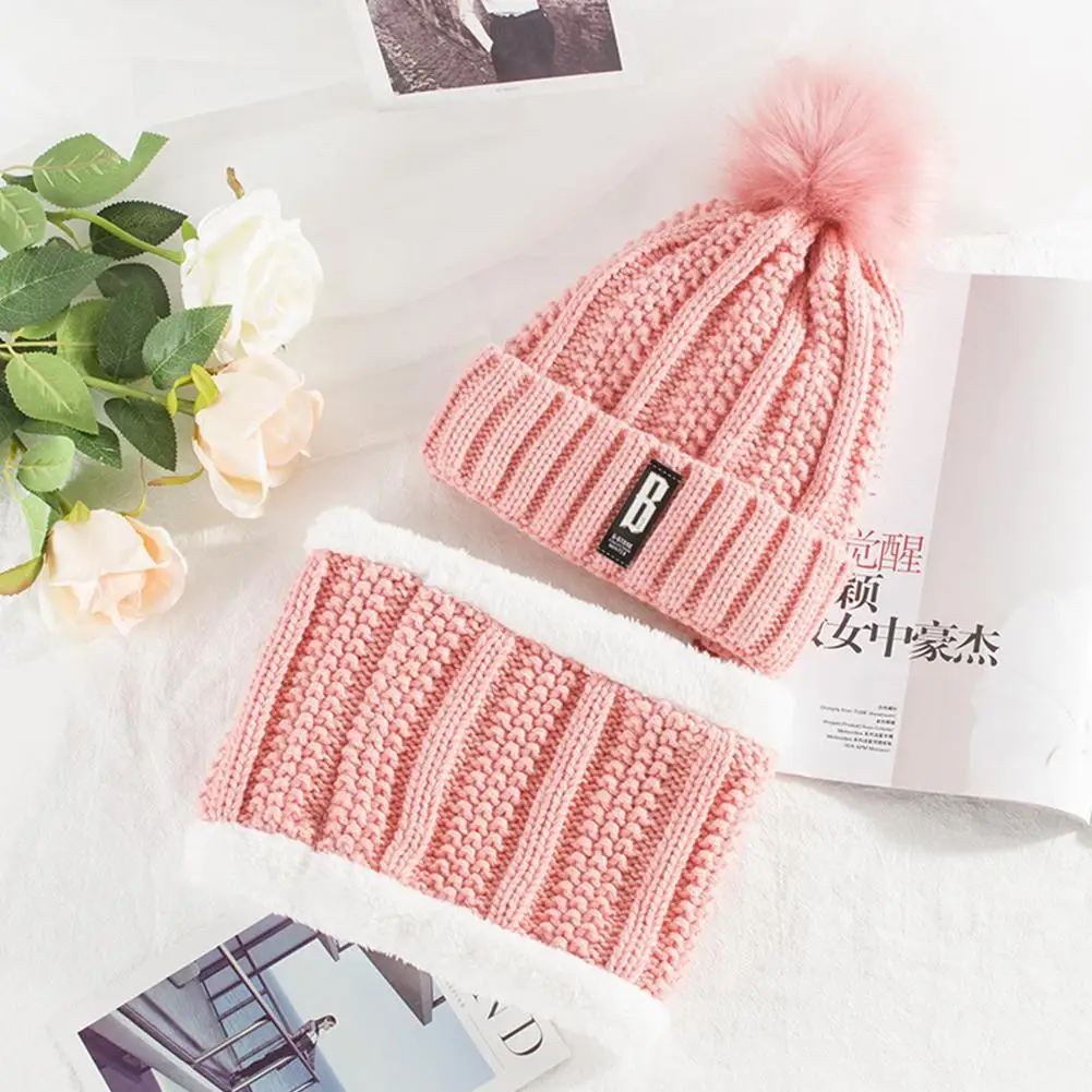 Женская зимняя вязаная шапка Skullies Beanies, шапки на флисовой подкладке, вязаные меховые женские теплые шапки с помпоном