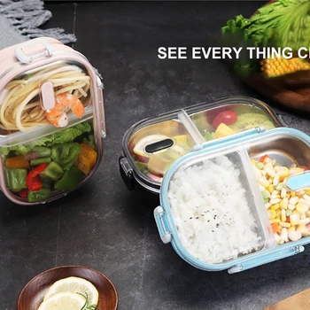 

Stainless Steel Portable Student Insulated Lunch Box For Kids Kitchen Accessories Leak- Proof Food Container Picnic School