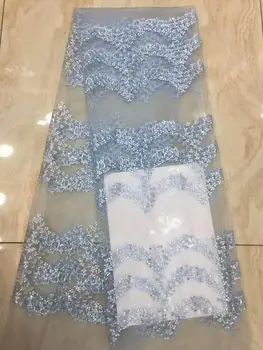 

Latest African Sequins Guipure Cord Lace Fabric Embroidery Nigerian Milk Silk Water Soluble Cord Laces For Occasions FD724