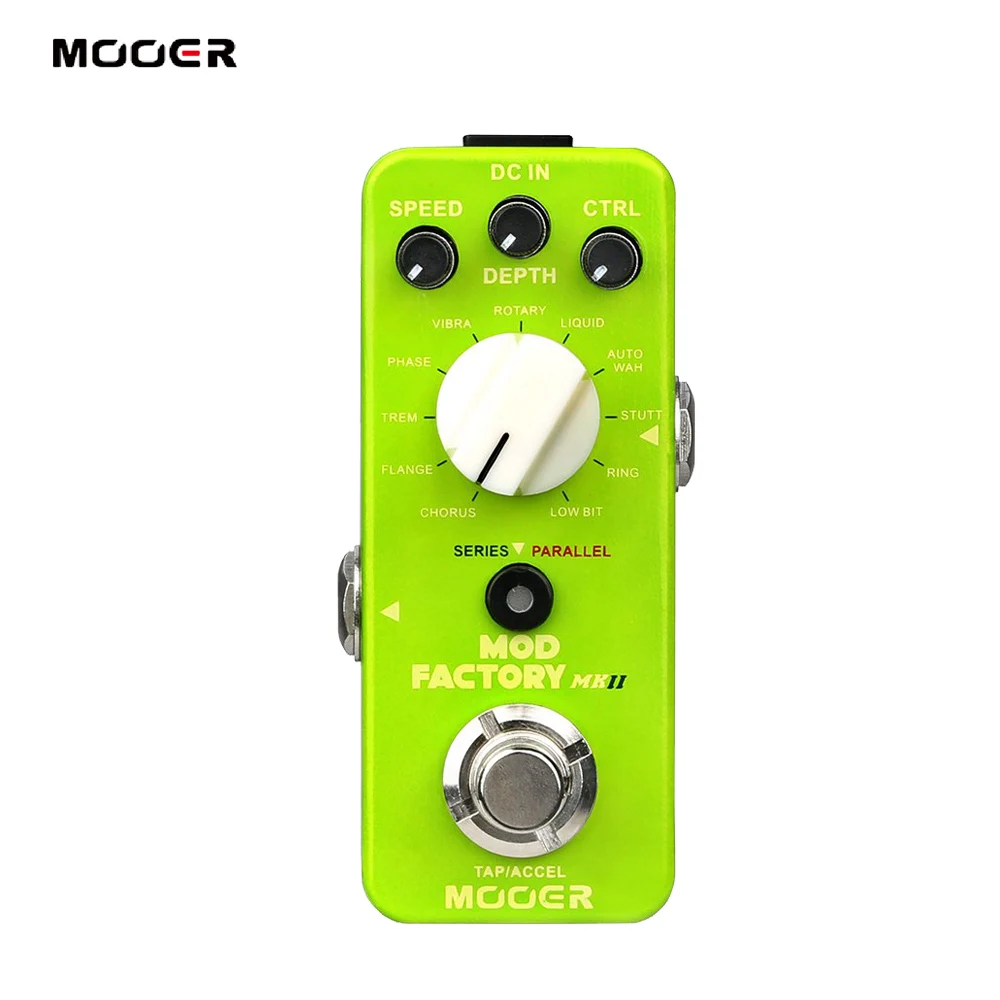 

MOOER MOD FACTORY MKII Multi Modulation Effect Pedal 11 Modulation Effects Tap Tempo Control True Bypass Full Metal Shell