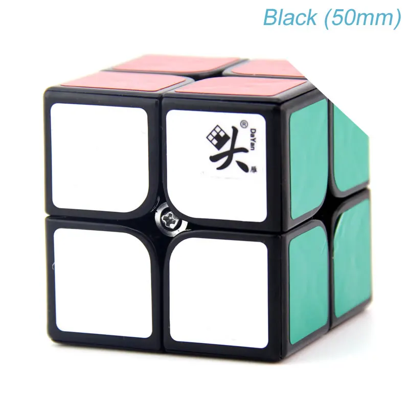DaYan 2x2x2 кубик руб 2x2 46mm/50mm резкий разворот мозга профессиональный Скорость руб головоломки антистресс Непоседа Образовательных игрушки для мальчиков - Цвет: 50 mm Black