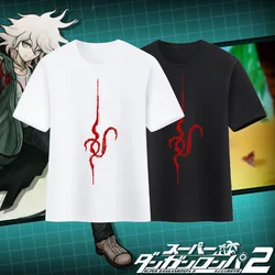 Danganronpa: Trigger Happy Havoc Nagito Komaeda Cosplay Costume Cos T-Shirt Cartoon Game Short Sleeve Tee Top