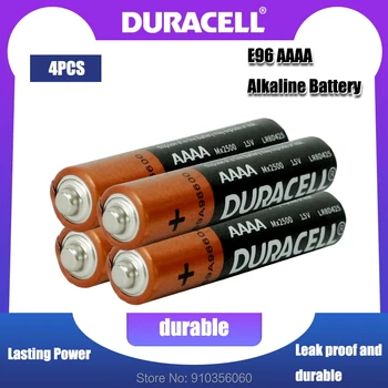 Batería alcalina DURACELL AAAA para auriculares, pilas LR61 AM6 de 1,5 V E96 LR8D425 MN2500 MX2500 4A para despertador, 4 Uds.